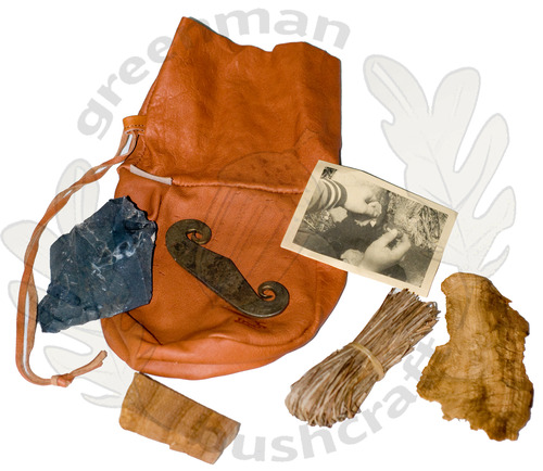 Fire Lighting Kit in Reindeer Leather Pouch